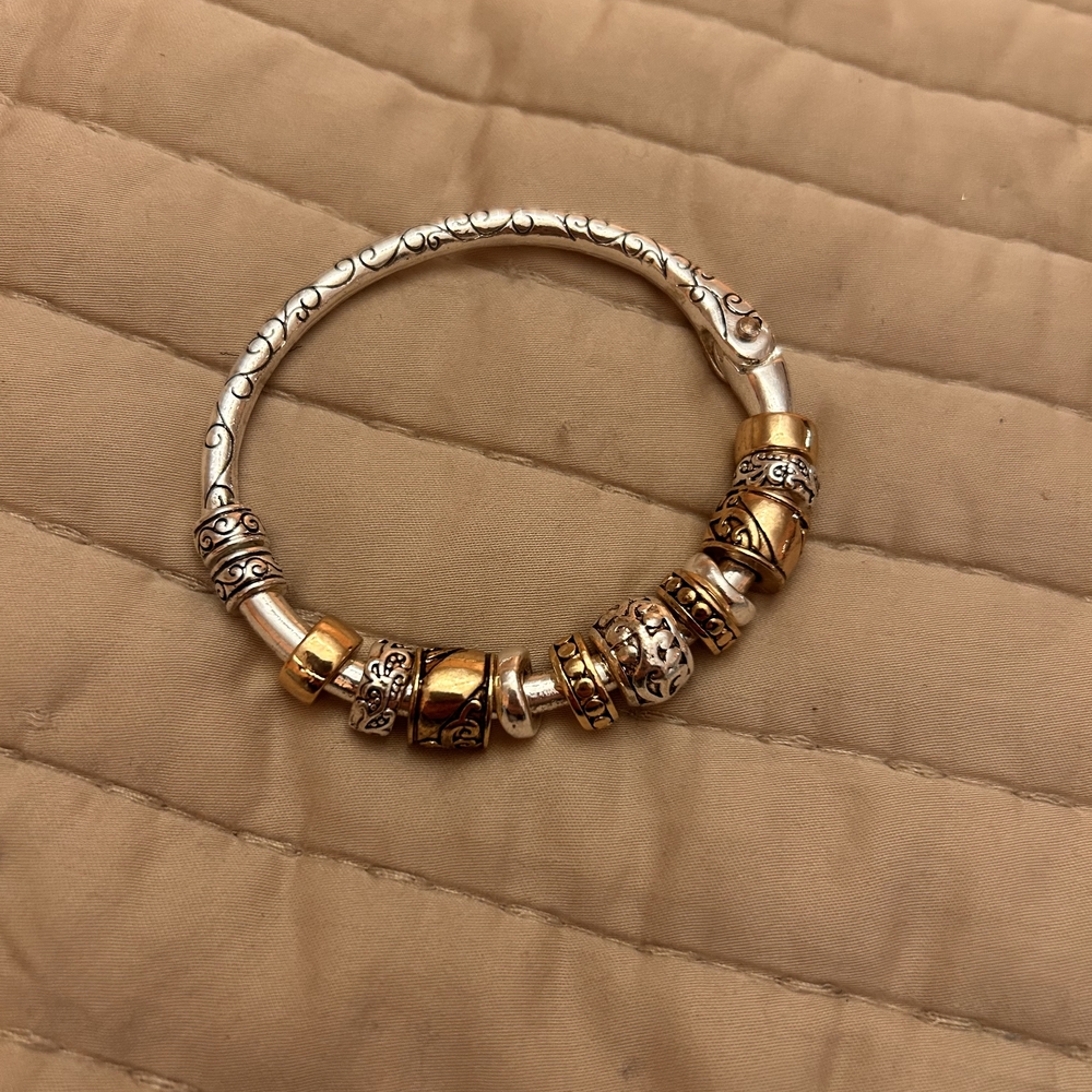 Elegant Gold and Silver Bracelet